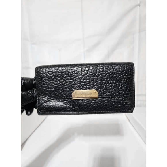 Authentic Burberry Ziggy Grainy Leather Continental Wallet Black - Picture 1 of 12